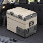 Sand & Charcoal Outdoor Chest Fridge — car view