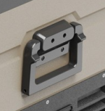 Sand & Charcoal Outdoor Chest Fridge — detail view