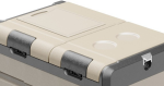 Sand and charcoal outdoor chest fridge top detail